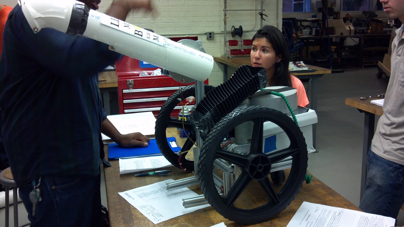 Assembling the ball manipulator arm in the lab
