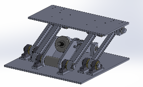 CAD model of a portable powered seat-to-stand lifting device
